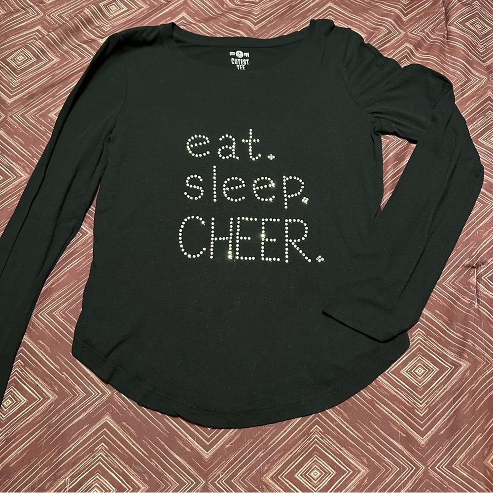 Girls Long Sleeve Rhinestone Cheer Top, VGUC, 14